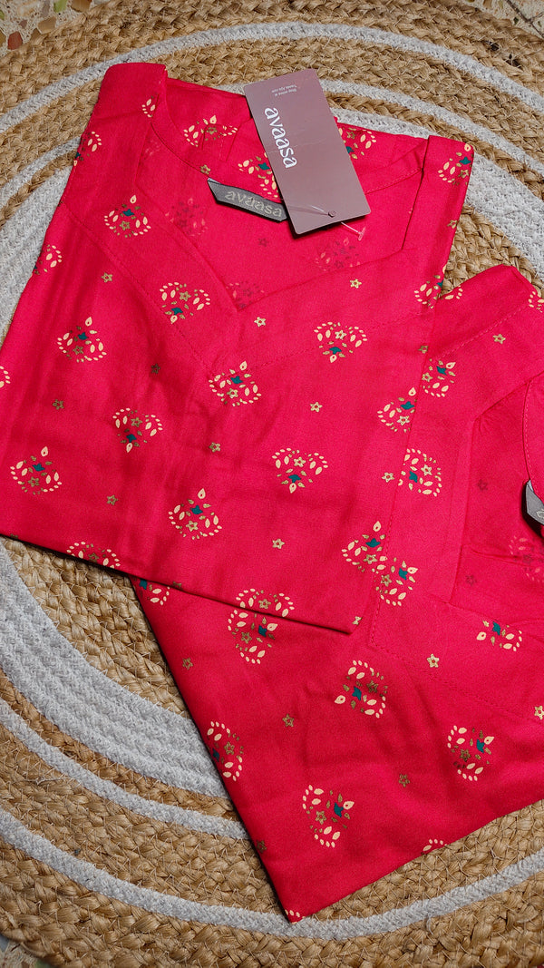 Bright Red kurti