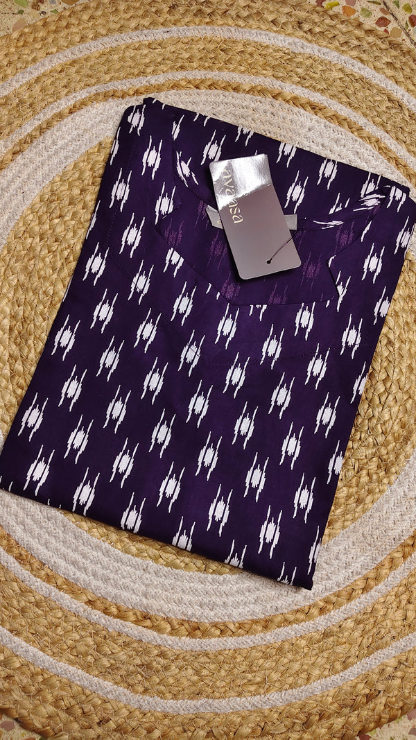 Dark Violet pattern kurti
