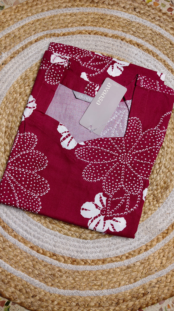 Maroon Floral Pattern
