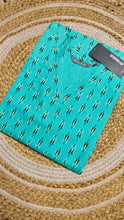 Sky blue v neck pattern kurti