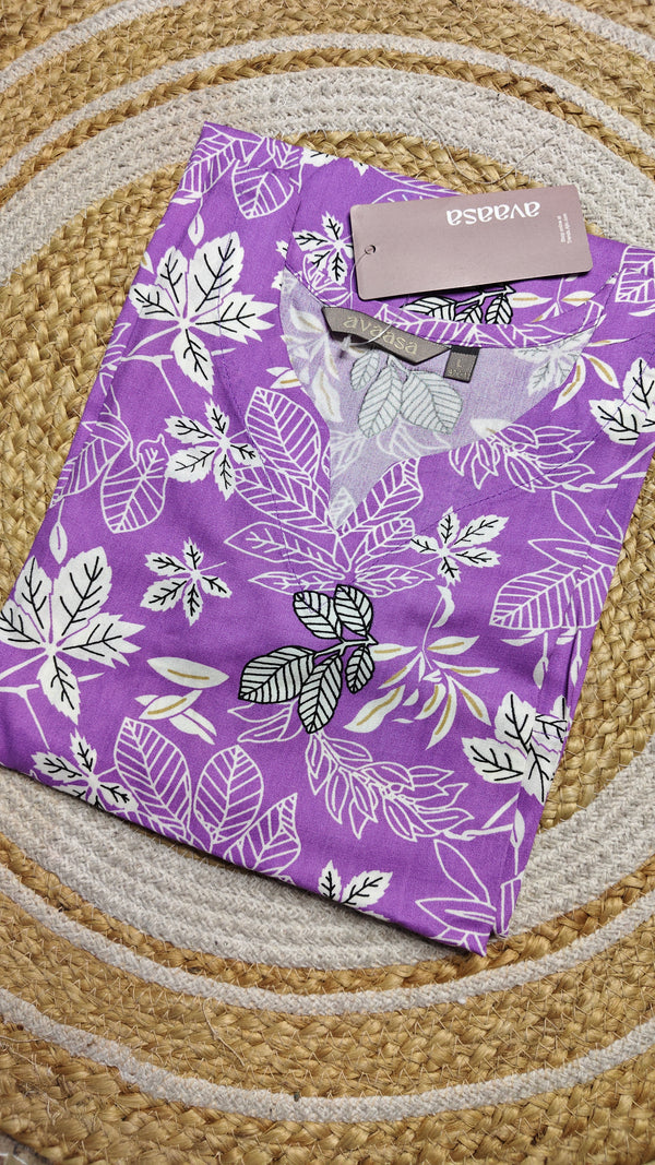 Lavender floral kurti