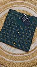 Dark green gold button kurti