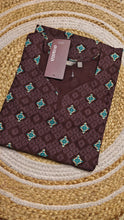 Brown Rama floral pattern kurti (Size S)