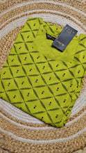 Parrot green square pattern kurti (Size M)