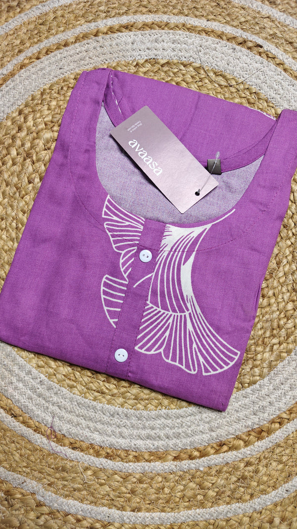 Lavender visiri pattern kurti
