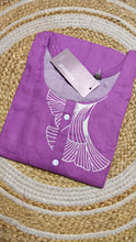 Lavender visiri pattern kurti