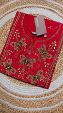 Red butterfly’s embroidery kurti