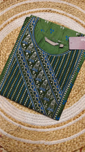 Green jimiki pattern embroidery (Size S)