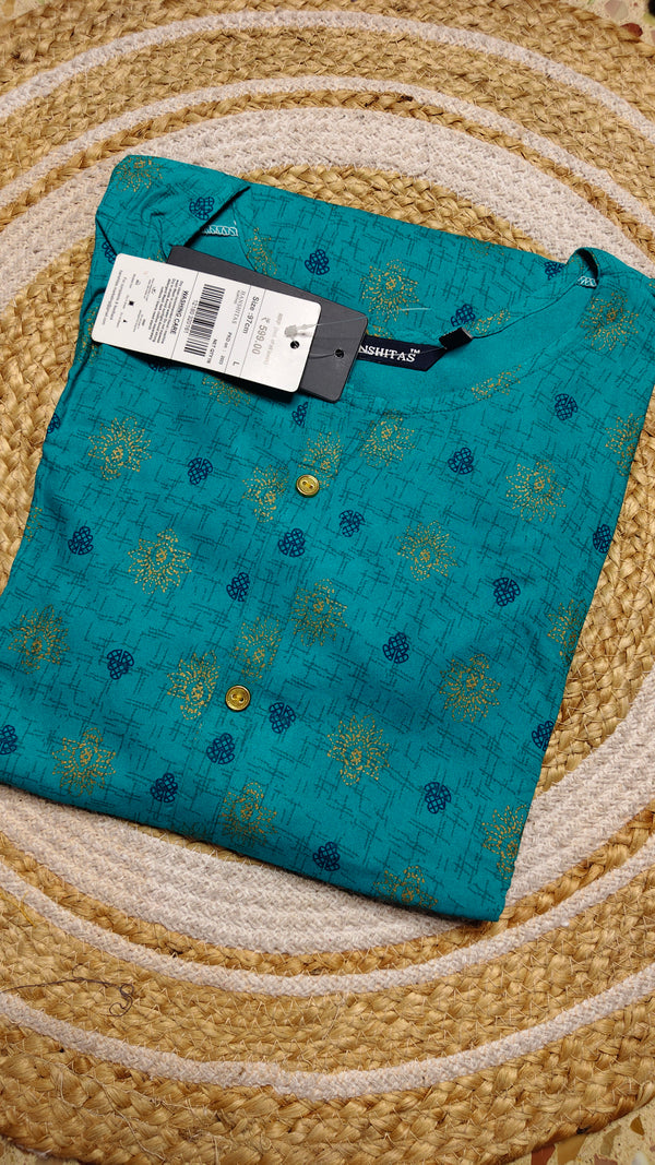 Rama blue with foil print (Size L)