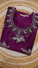 Dark Pink Foil Print floral (Size S)