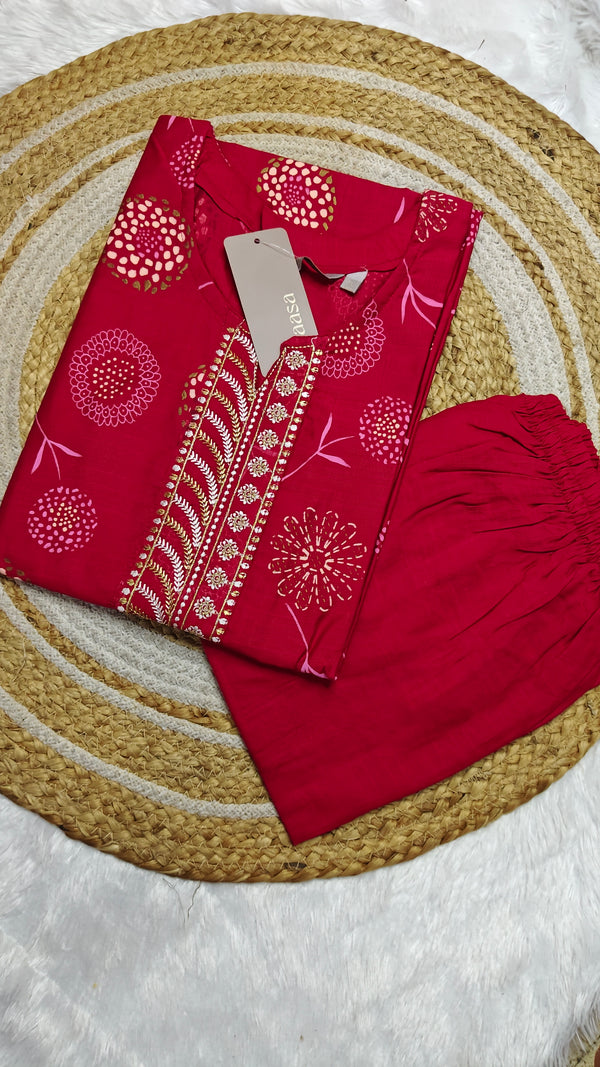 Vatican red center embroidery