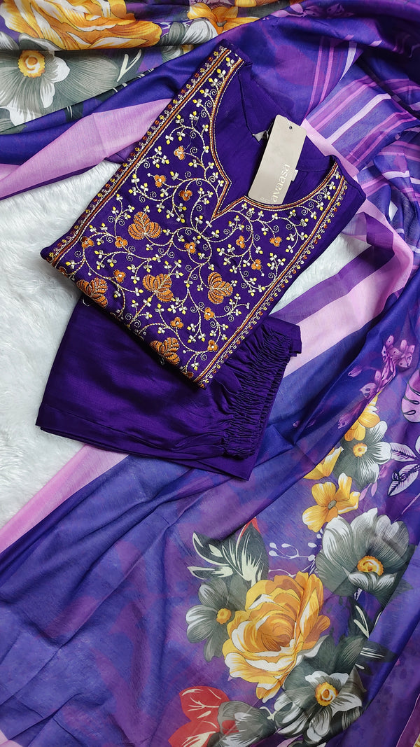Violet with mustard sets