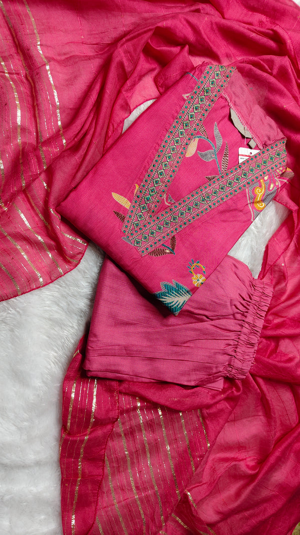Pink with blue collar sets (Size S)