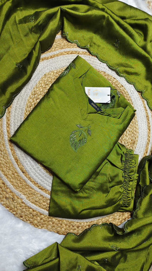 Premium Aari work design green