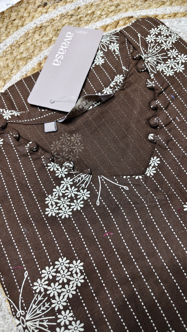 Cotton brown butterfly co ords