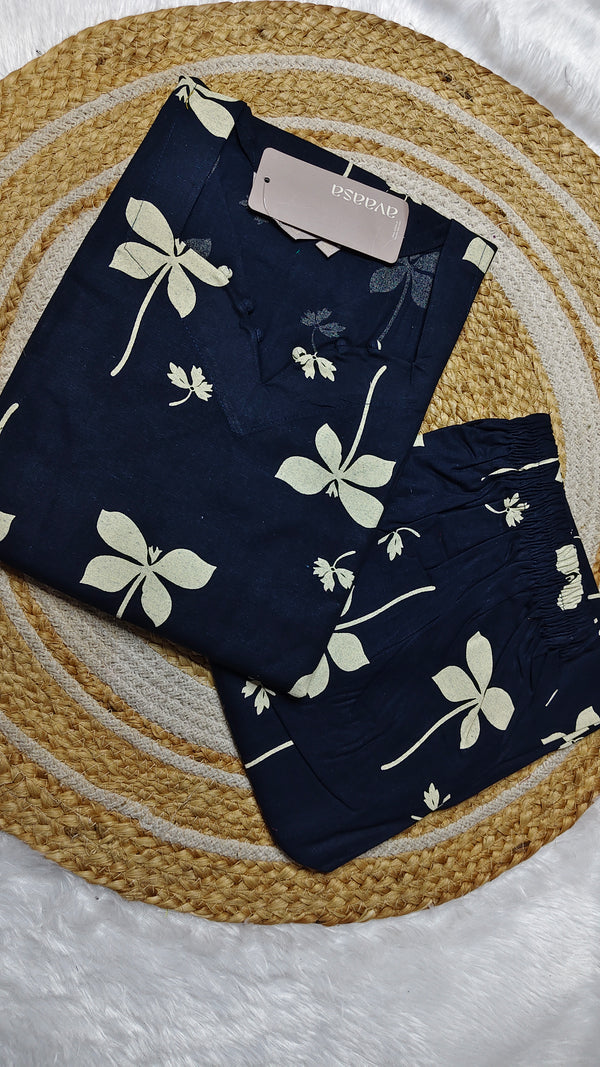 Cotton Dark blue co ords