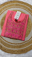 Silk cotton Pink embroidery