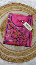 Silk cotton Pink with yellow embroidery