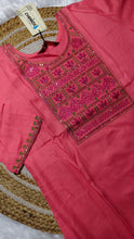 Silk cotton Pink embroidery