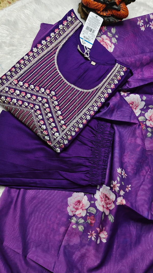 Elegant 3-Piece Kurti Set with Dupatta